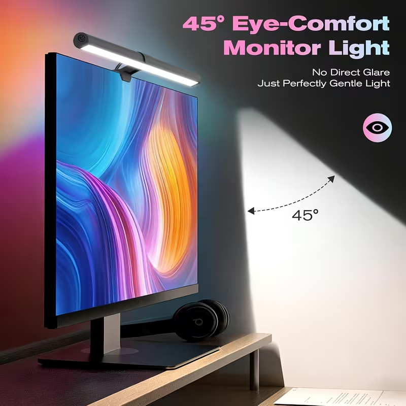 Led Gaming Light Strip - ไฟ LED สำหรับหน้าจอคอมพิวเตอร์แบบใช้พลังงาน USB, โคมไฟแขวนหน้าจอเปลี่ยนสี RGB,