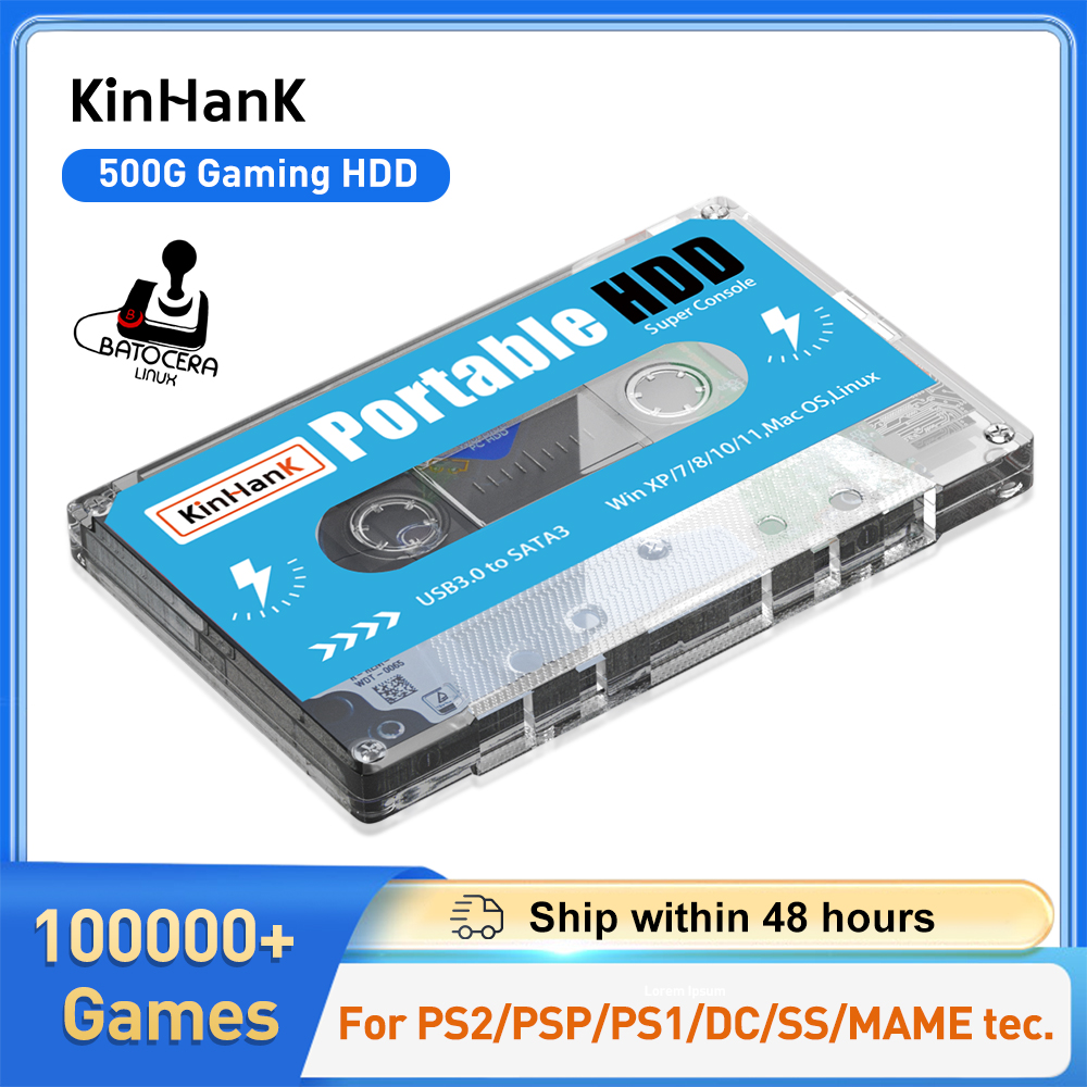 Gaming Console Os - KINHANK 500G HDD Super คอนโซล 100000