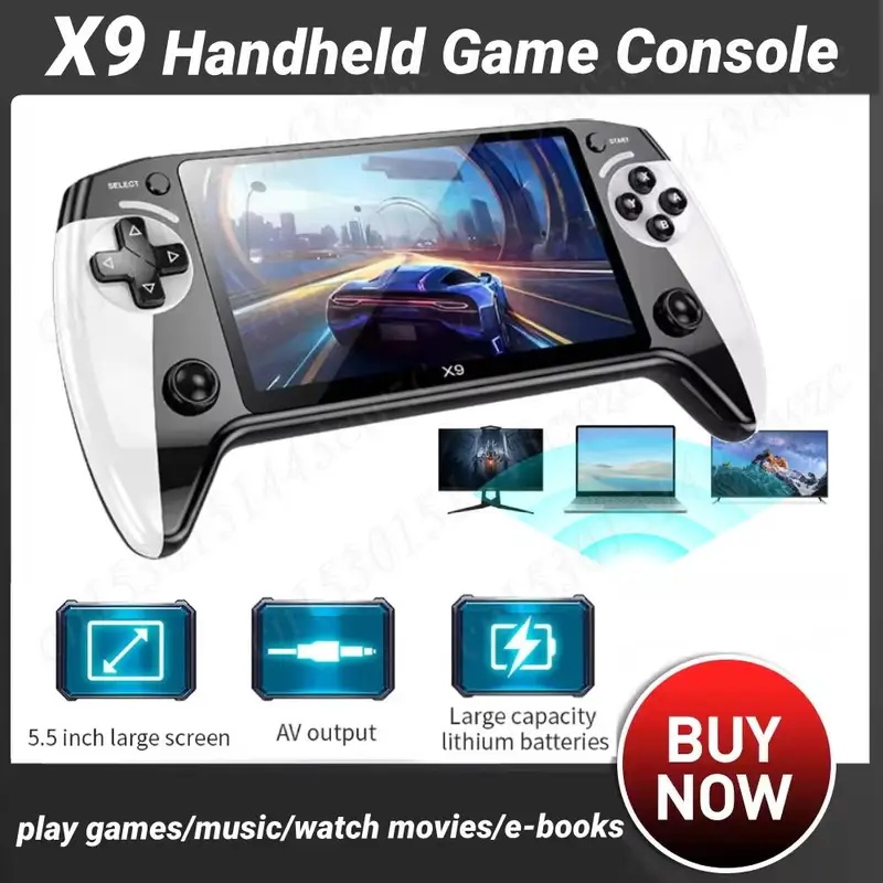 Gaming Console Type - เครื่องเล่นเกมพกพา X9 Pocket หน้าจอ HD 5.5