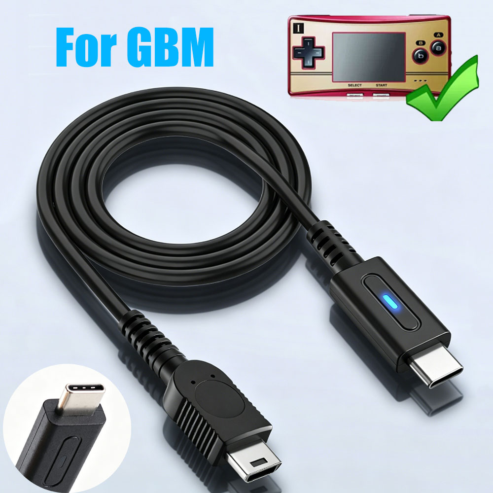 Gaming Console Type - สายชาร์จ Type-C สำหรับคอนโซล GBM สายไฟจ่ายพลังงานคอนโทรลเลอร์เกม สาย