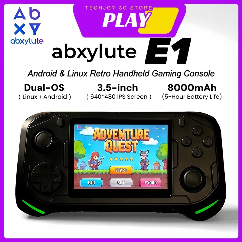 Gaming Console Os - Abxylute E1 คอนโซลเกมมือถือ RK3566 3.5 นิ้ว