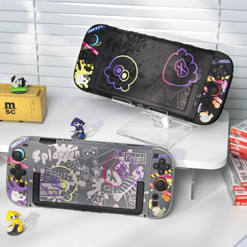 Gaming Console With Controller - เคสป้องกันอะนิเมะสวิตช์สำหรับนินเทนโดสวิตช์ 2/โอเลด สปลิตคอนโทรลเลอร์เคสแข็ง ฝาครอบแท่นวางจอยคอนอุปกรณ์เสริมคอนโซลเกม