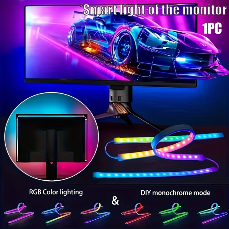 Led Gaming Light Strip - ไฟ RGB สำหรับเล่นเกม แถบไฟ LED สำหรับจอภาพ