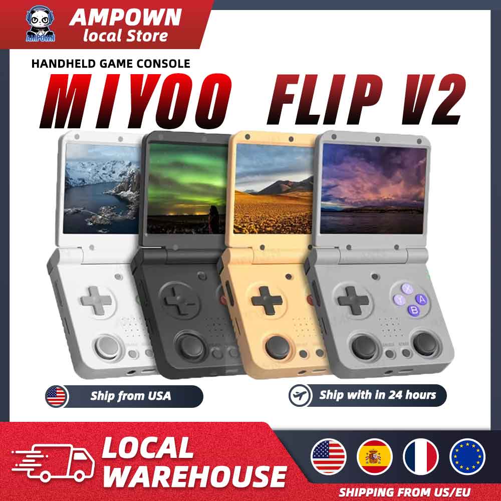 Gaming Console Os - เครื่องเล่นเกมพกพา MIYOO Flip V2 หน้าจอ IPS