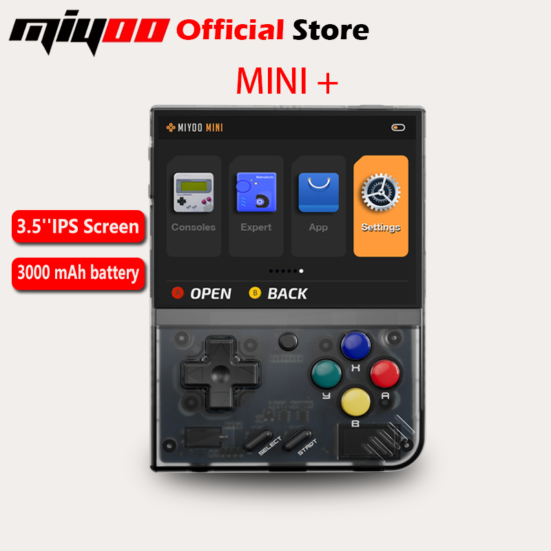 Gaming Console Type - MIYOO Mini PlusแบบพกพาRetroคอนโซลเกมมือถือ3.5นิ้วIPS HDหน้าจอเด็กของขวัญระบบLinuxเกมคลาสสิกจําลอง