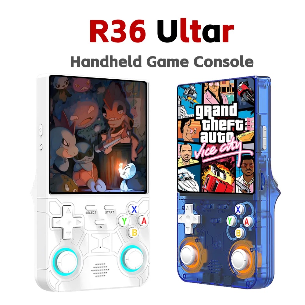 Gaming Console R36 Ultra - เครื่องเล่นเกมพกพาแบบย้อนยุค New R36 ultra console หน้าจอ
