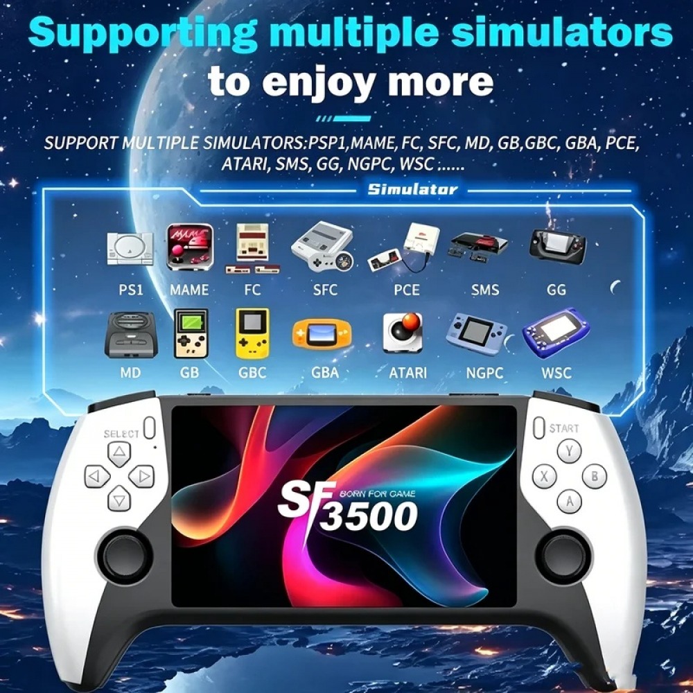 Gaming Console Deals - SF3500 เครื่องเล่นเกมพกพาขนาด 5 นิ้ว สำหรับ PS1
