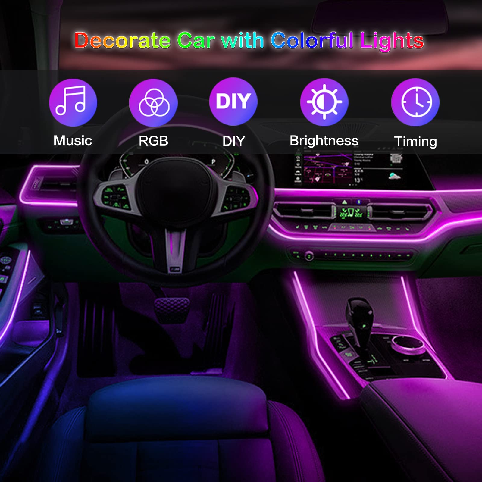 ไฟแถบ LED ติดภายในรถโคมไฟตกแต่ - Led Gaming Light Strip บทวิจารณ์และราคา
