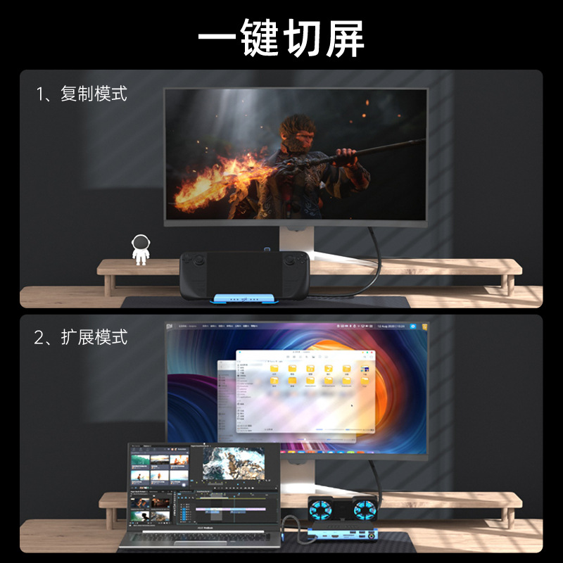 USB-C พัดลมคู่สถานีเชื่อมต่อเก - Gaming Console Type บทวิจารณ์และราคา