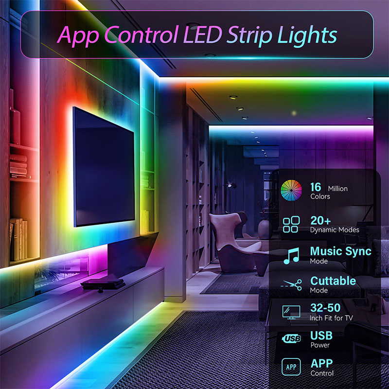 แถบไฟ LED RGB แบบ USB SMD3535  - Led Gaming Light Strip บทวิจารณ์และราคา