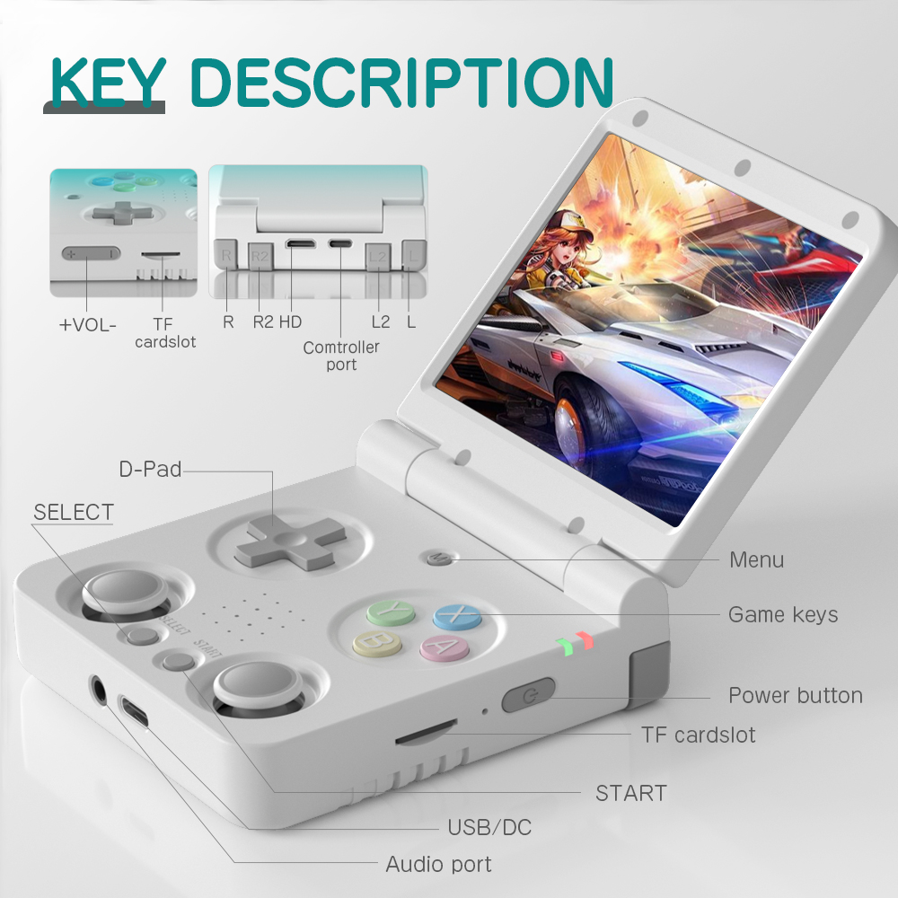 MIYOO FLIP V2 ผู้เล่นเกมมือถือ - Gaming Console Os บทวิจารณ์และราคา