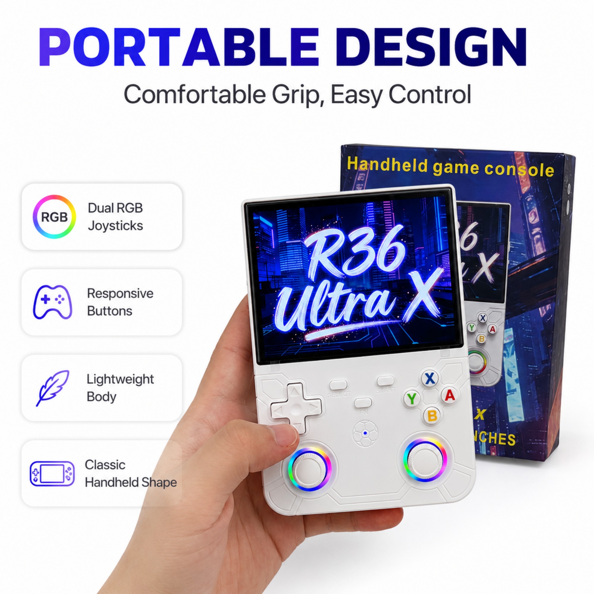 เครื่องเล่นเกมพกพา Retro Handh - Gaming Console R36 Ultra บทวิจารณ์และราคา