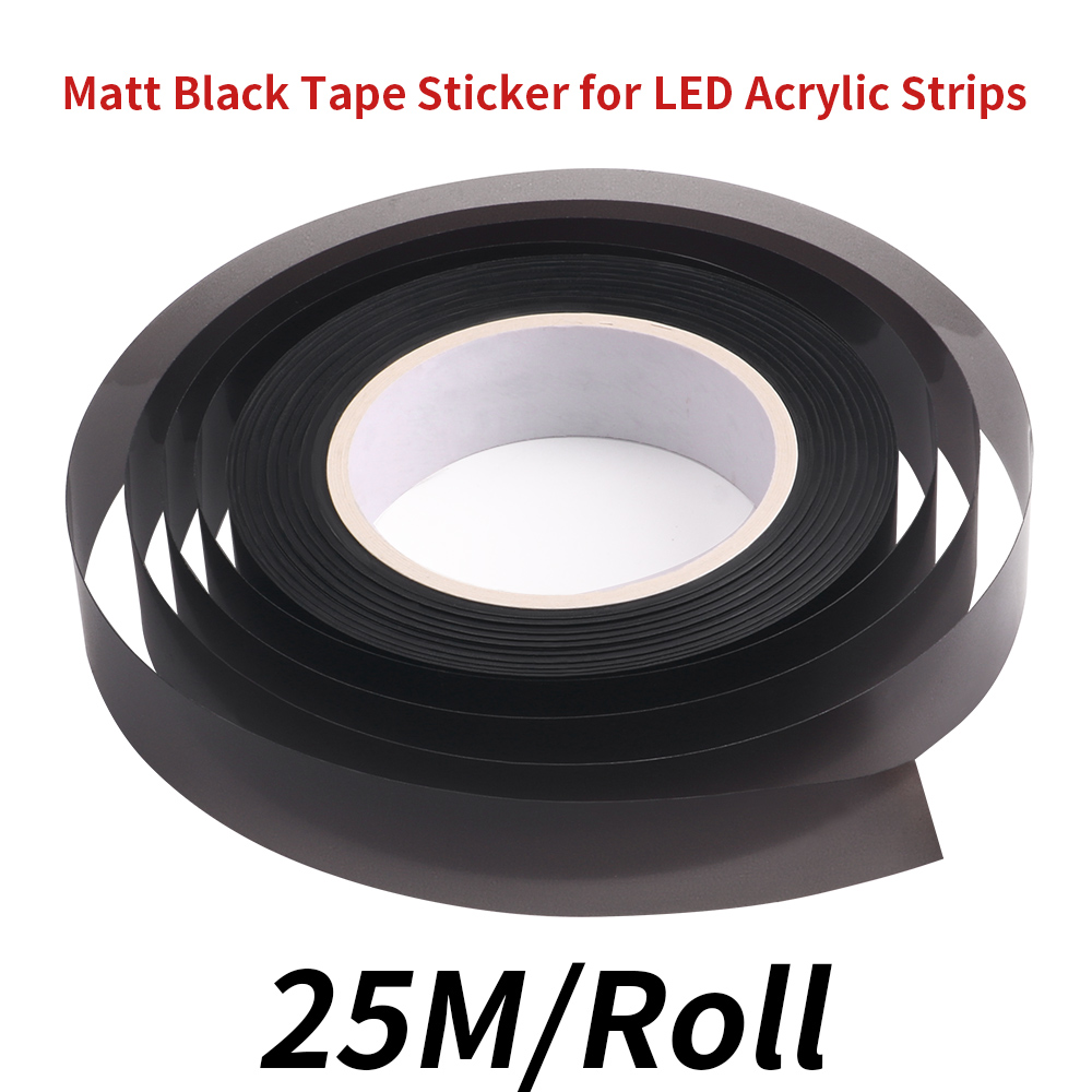 25เมตร/ม้วนเทปสติ๊กเกอร์สีดำด้ - Led Gaming Light Strip บทวิจารณ์และราคา