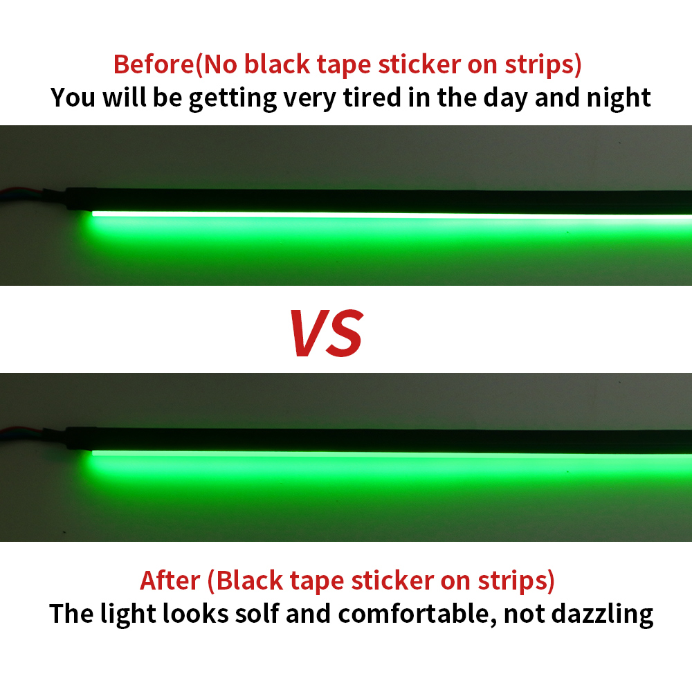 25เมตร/ม้วนเทปสติ๊กเกอร์สีดำด้ - Led Gaming Light Strip บทวิจารณ์และราคา