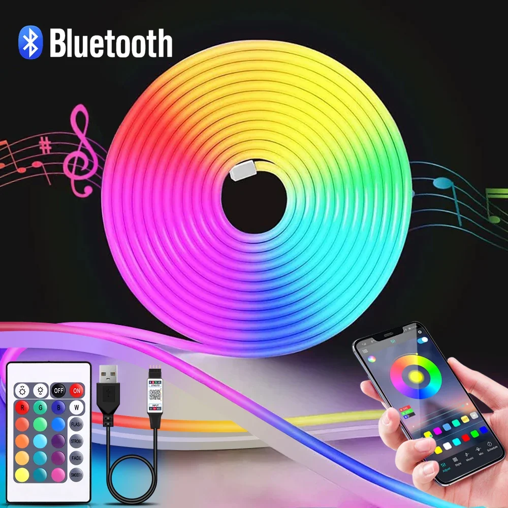 ไฟนีออน LED RGB ขนาด 1-5 เมตร  - Led Gaming Light Strip บทวิจารณ์และราคา